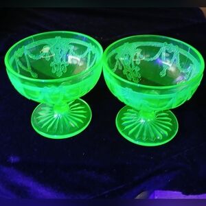 Vaseline Glass Cameo Ballerina